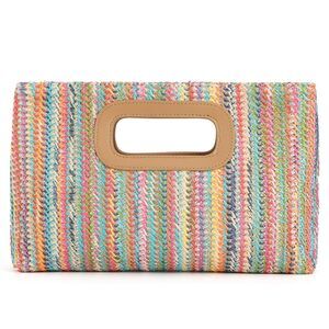 4061 Clutch Handbags Top Handle Woven Straw Clutch Purse Shoulder Crossbody